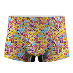 Smiley Faces Emoji Pattern Print Men's Boxer Briefs