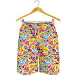 Smiley Faces Emoji Pattern Print Men's Shorts