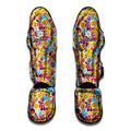 Smiley Faces Emoji Pattern Print Muay Thai Shin Guards