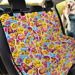 Smiley Faces Emoji Pattern Print Pet Car Back Seat Cover