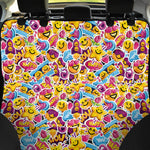 Smiley Faces Emoji Pattern Print Pet Car Back Seat Cover