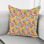 Smiley Faces Emoji Pattern Print Pillow Cover