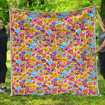 Smiley Faces Emoji Pattern Print Quilt