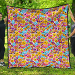 Smiley Faces Emoji Pattern Print Quilt