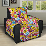 Smiley Faces Emoji Pattern Print Recliner Protector