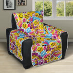 Smiley Faces Emoji Pattern Print Recliner Protector