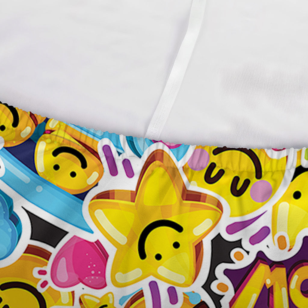 Smiley Faces Emoji Pattern Print Sofa Cover