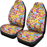 Smiley Faces Emoji Pattern Print Universal Fit Car Seat Covers