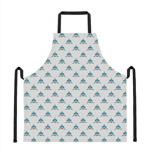 Smiley Shark Pattern Print Apron