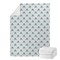Smiley Shark Pattern Print Blanket