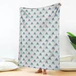 Smiley Shark Pattern Print Blanket