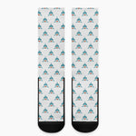 Smiley Shark Pattern Print Crew Socks