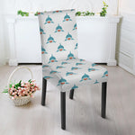 Smiley Shark Pattern Print Dining Chair Slipcover