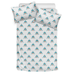 Smiley Shark Pattern Print Duvet Cover Bedding Set