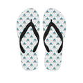 Smiley Shark Pattern Print Flip Flops