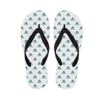 Smiley Shark Pattern Print Flip Flops