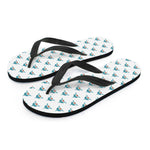 Smiley Shark Pattern Print Flip Flops