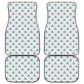 Smiley Shark Pattern Print Front and Back Car Floor Mats