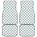 Smiley Shark Pattern Print Front and Back Car Floor Mats