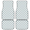 Smiley Shark Pattern Print Front and Back Car Floor Mats