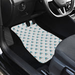 Smiley Shark Pattern Print Front and Back Car Floor Mats