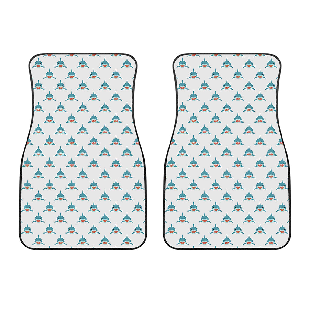 Smiley Shark Pattern Print Front Car Floor Mats