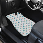 Smiley Shark Pattern Print Front Car Floor Mats
