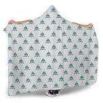 Smiley Shark Pattern Print Hooded Blanket