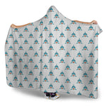Smiley Shark Pattern Print Hooded Blanket