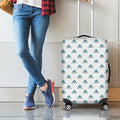 Smiley Shark Pattern Print Luggage Cover