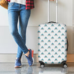 Smiley Shark Pattern Print Luggage Cover