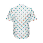 Smiley Shark Pattern Print Men's Baseball Jersey