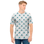 Smiley Shark Pattern Print Men's T-Shirt