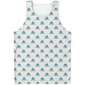 Smiley Shark Pattern Print Men's Tank Top