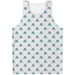 Smiley Shark Pattern Print Men's Tank Top