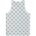 Smiley Shark Pattern Print Men's Tank Top