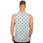 Smiley Shark Pattern Print Men's Tank Top