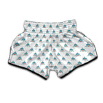 Smiley Shark Pattern Print Muay Thai Boxing Shorts