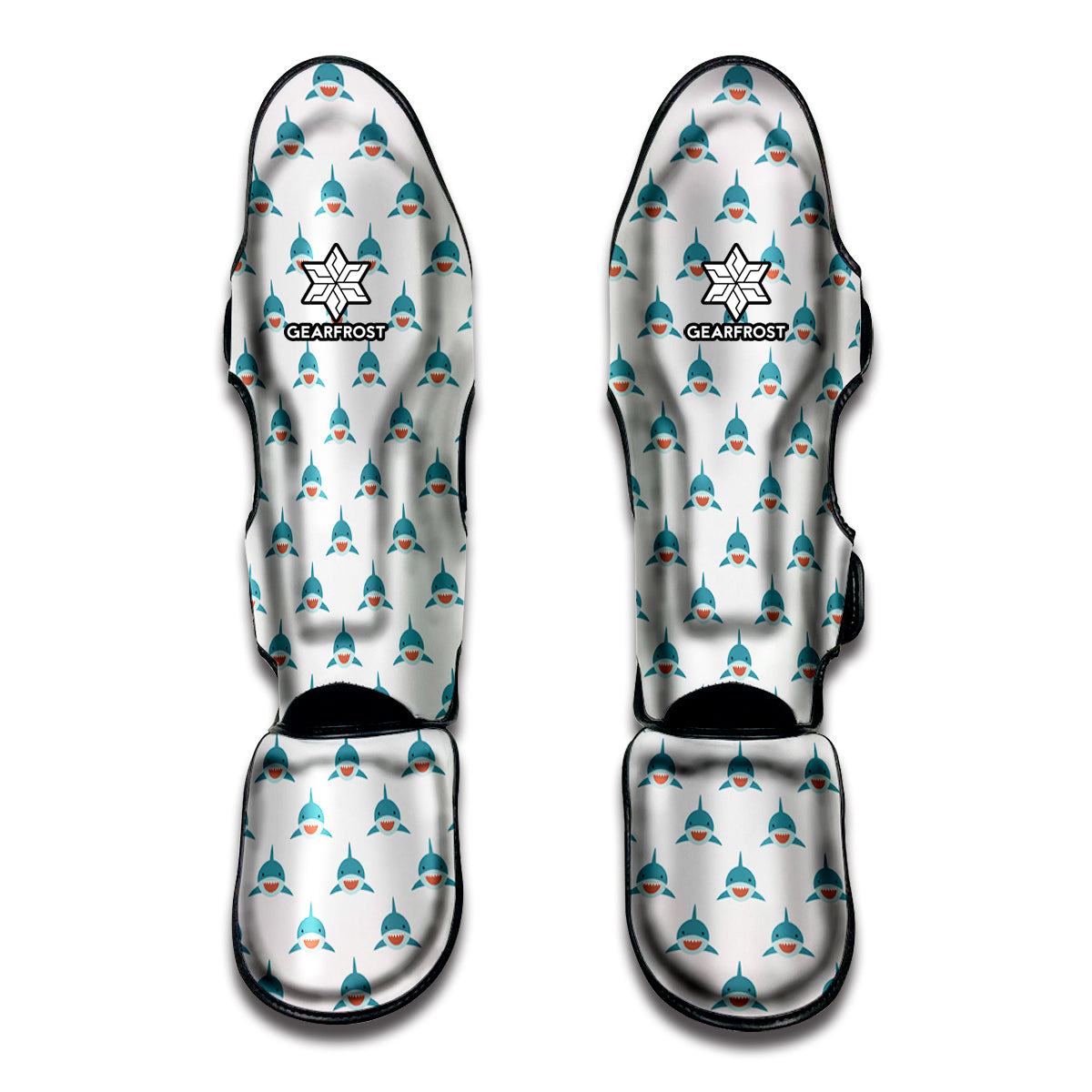 Smiley Shark Pattern Print Muay Thai Shin Guard