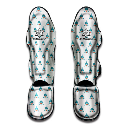 Smiley Shark Pattern Print Muay Thai Shin Guard