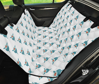 Smiley Shark Pattern Print Pet Car Back Seat Cover