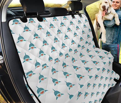 Smiley Shark Pattern Print Pet Car Back Seat Cover