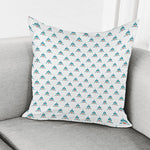 Smiley Shark Pattern Print Pillow Cover
