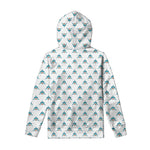 Smiley Shark Pattern Print Pullover Hoodie