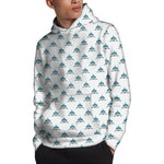 Smiley Shark Pattern Print Pullover Hoodie