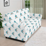 Smiley Shark Pattern Print Sofa Cover