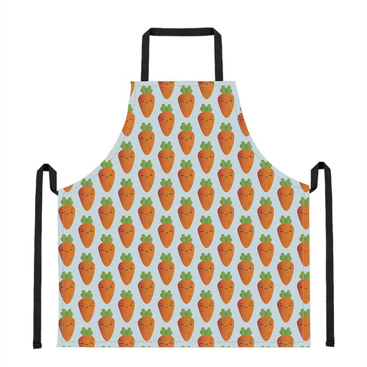 Smiling Carrot Pattern Print Apron