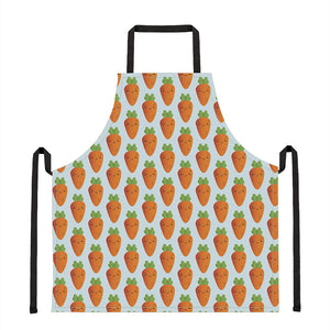 Smiling Carrot Pattern Print Apron