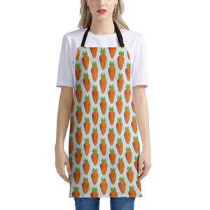 Smiling Carrot Pattern Print Apron