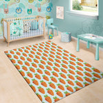 Smiling Carrot Pattern Print Area Rug